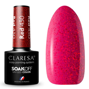 Claresa UV LED Gel Polish 5ml Red 430 Rainbow Explosion