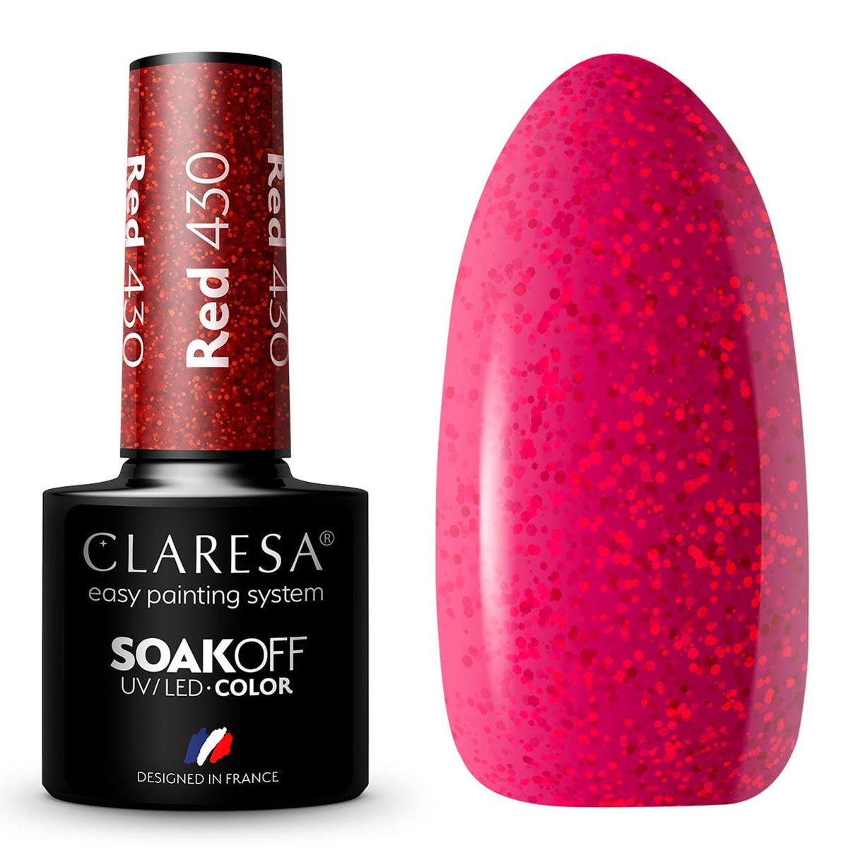 Claresa uv led gellak 5ml red 430 rainbow explosion