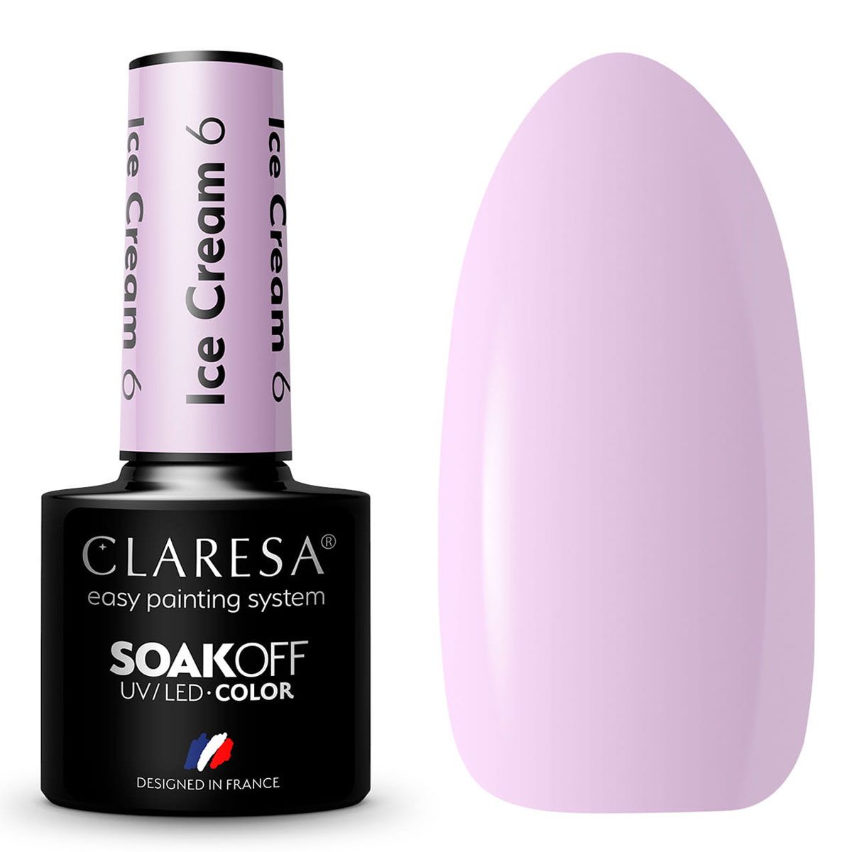 Claresa UV-LED-Gel-Nagellack, 5 ml, Eiscreme 6