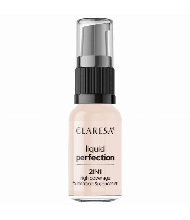 Claresa Liquid Perfection 2-i-1 concealer och Foundation 101 Light 18Gr.