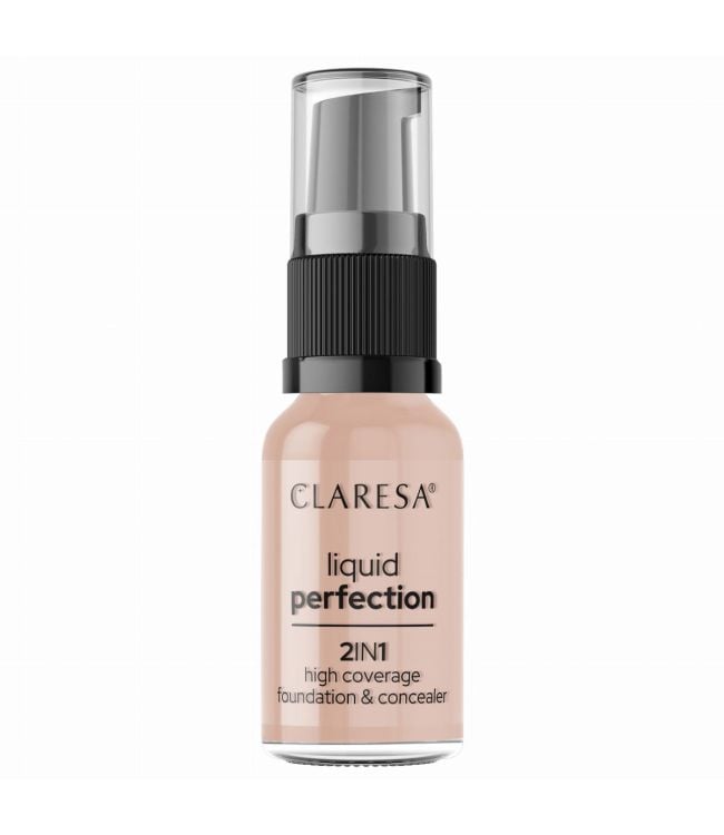 Claresa Liquid Perfection 2-in-1 Concealer and Foundation 104 Nude 18gr.