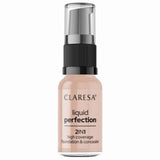 Corretivo e base 2 em 1 Claresa Liquid Perfection 104 nude 18gr.