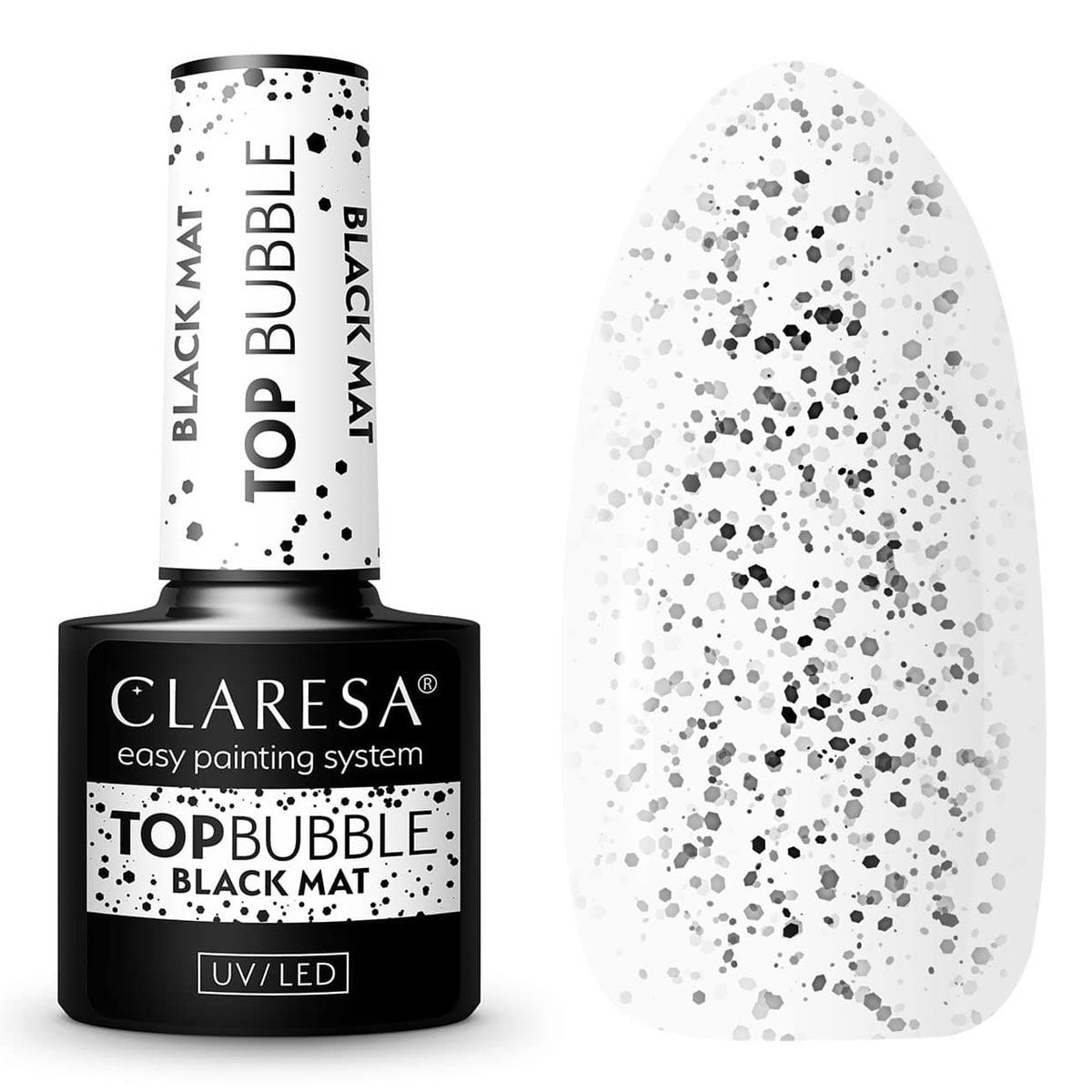 Claresa top coat bubble nero opaco no wipe 5ml