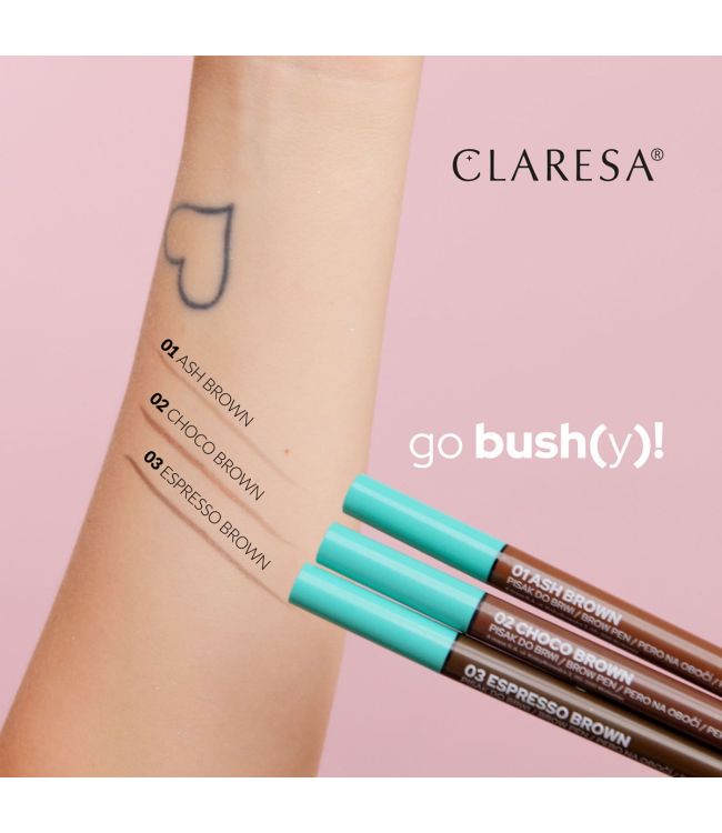 Claresa Go Bushy Eyebrow Pen 03 Espresso Brown