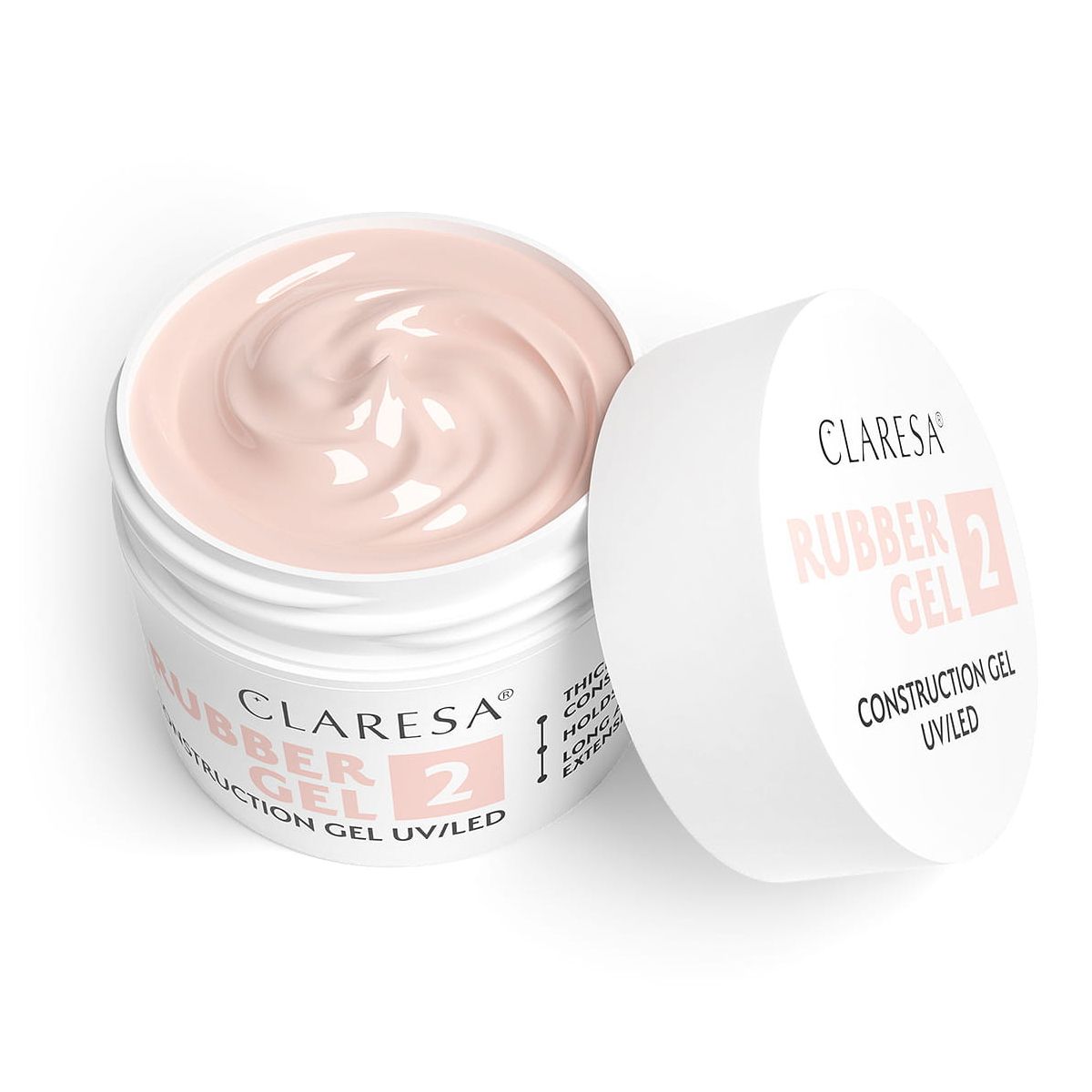 Gel de borracha Claresa 2 rosa suave 12gr.