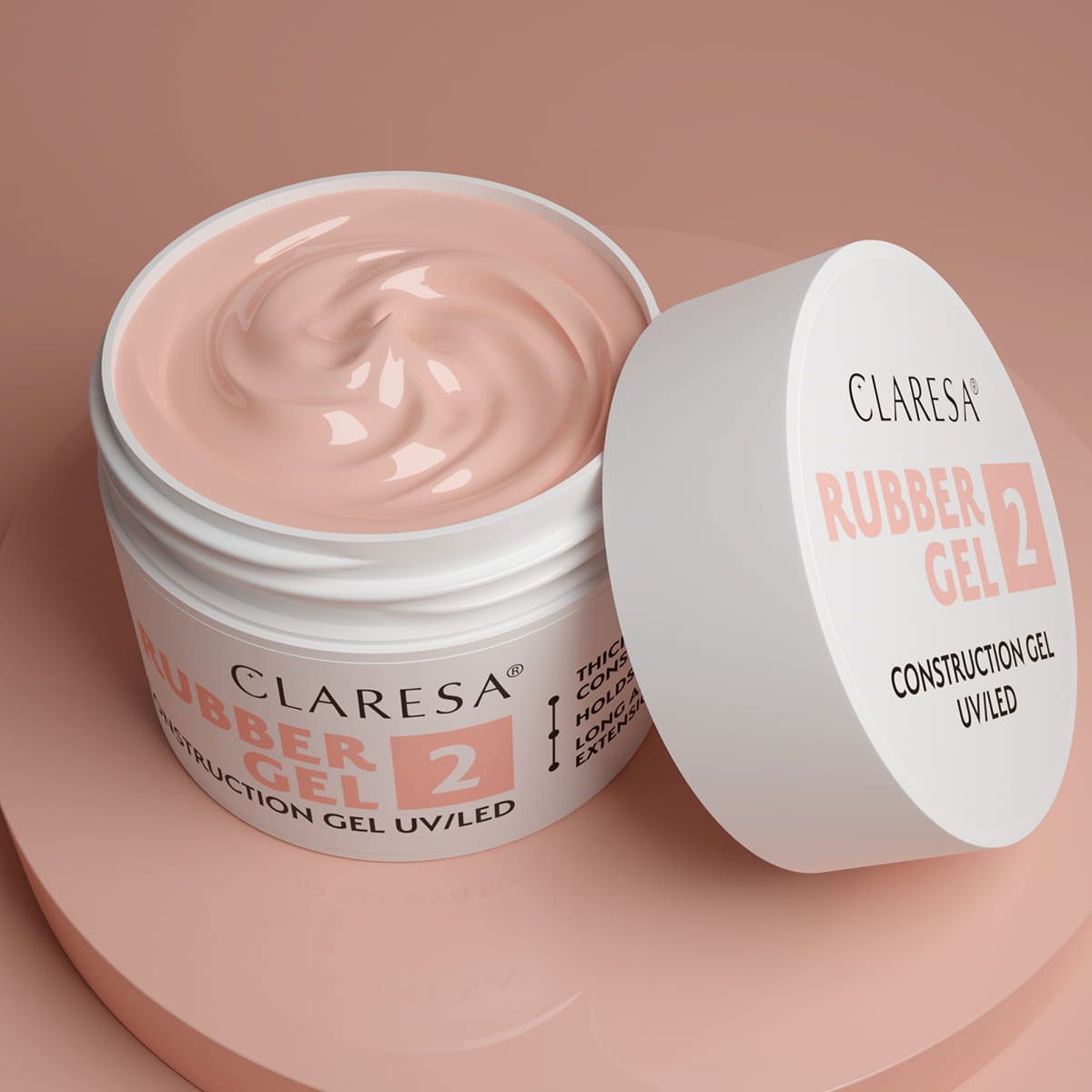 Claresa rubber gel 2 soft pink 12gr.
