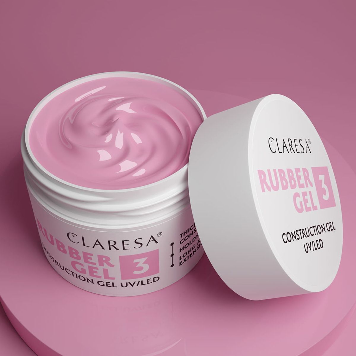 Claresa rubber gel 3 cool pink 12gr.