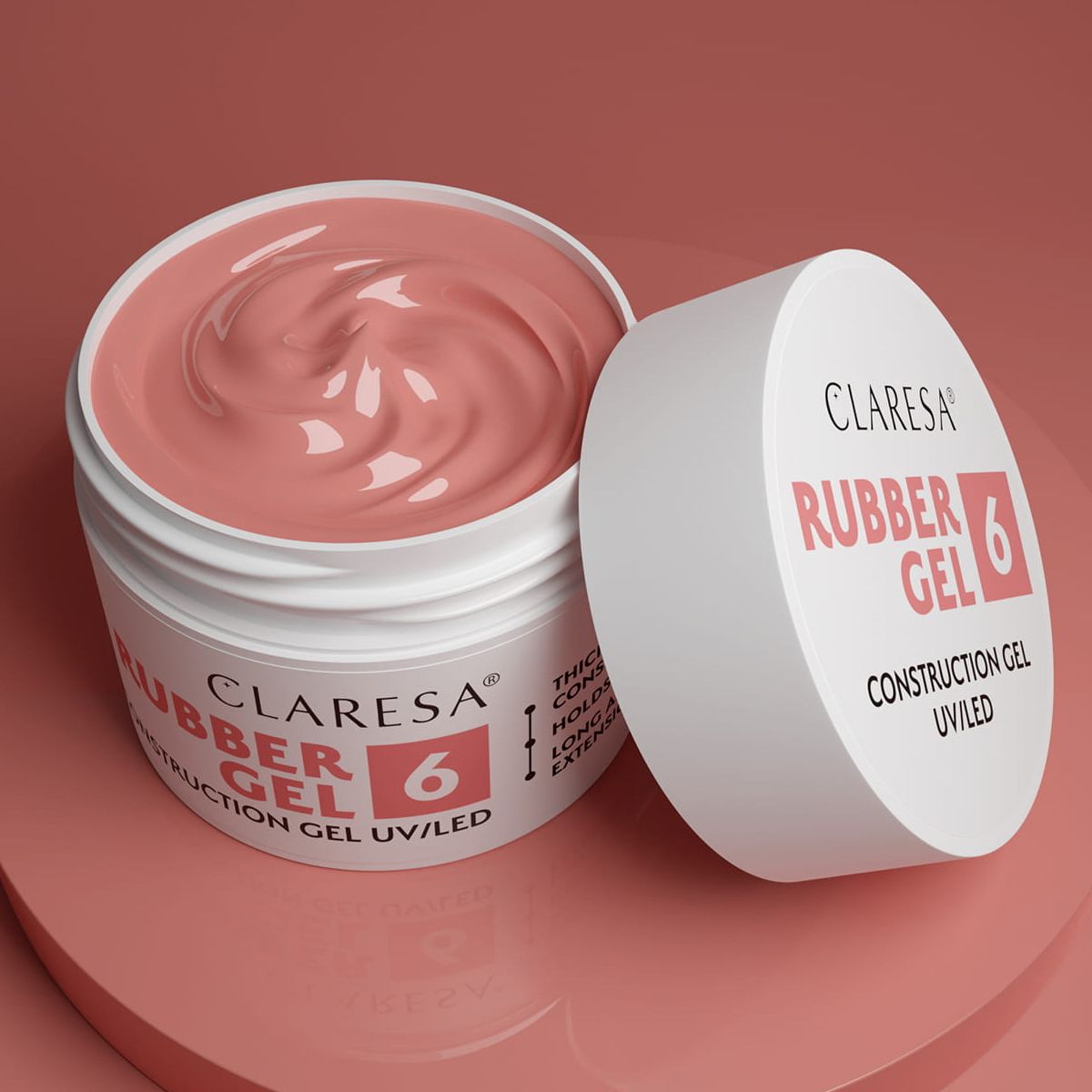 Claresa rubber gel 6 blush pink 45gr.