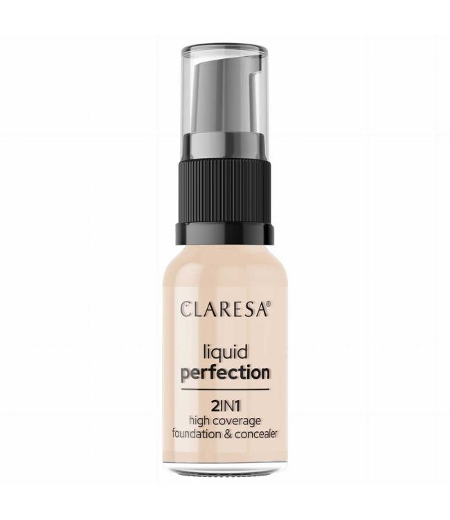 Claresa Liquid Perfection 2-i-1 concealer och Foundation 101.5 Vanilla 18GR.