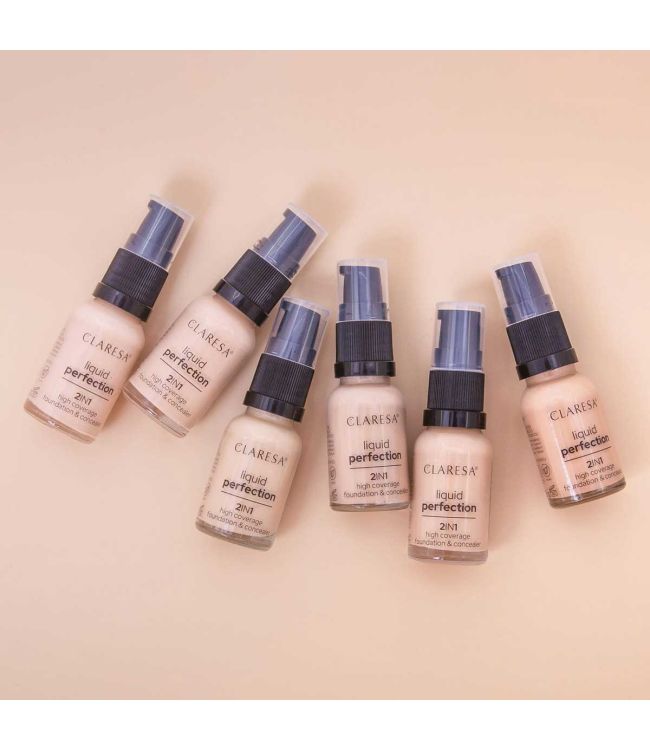Claresa Liquid Perfection 2-i-1 concealer och Foundation 101.5 Vanilla 18GR.