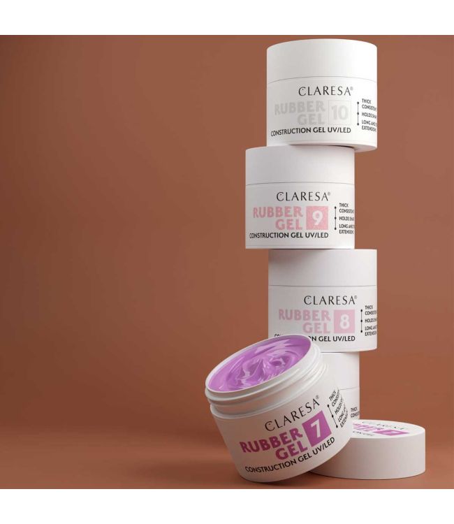 Claresa gumijast gel 10 mlečno bela 90gr.