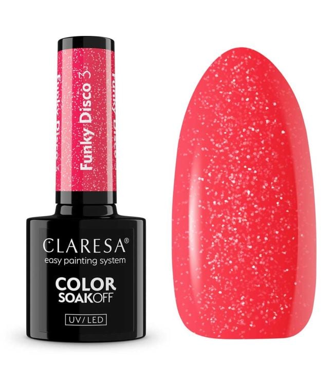Claresa UV LED GELLAK 5ML FUNKY DISCO 3 KORAL
