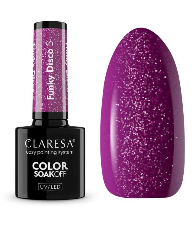 Claresa UV LED Gellak 5ML Funky Disco 5 Violet Vinyl