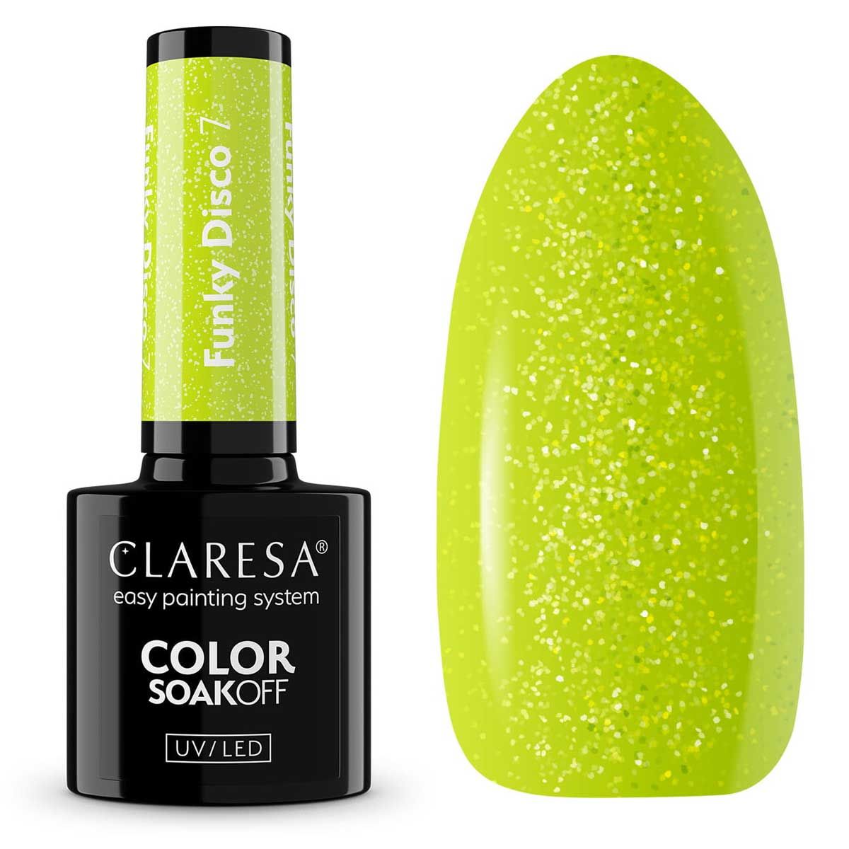 Claresa UV LED Gel Polish 5ml Funky Disco 7 Lime Light
