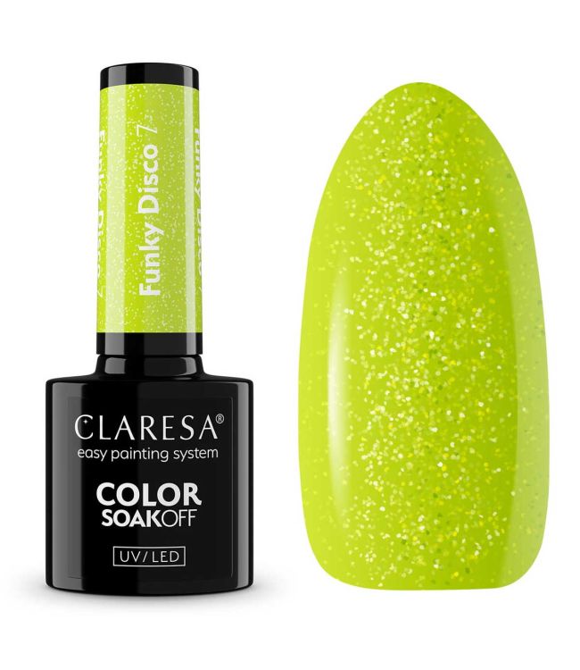 Claresa UV Led Gellak 5 ml funky disco 7 lime ljus