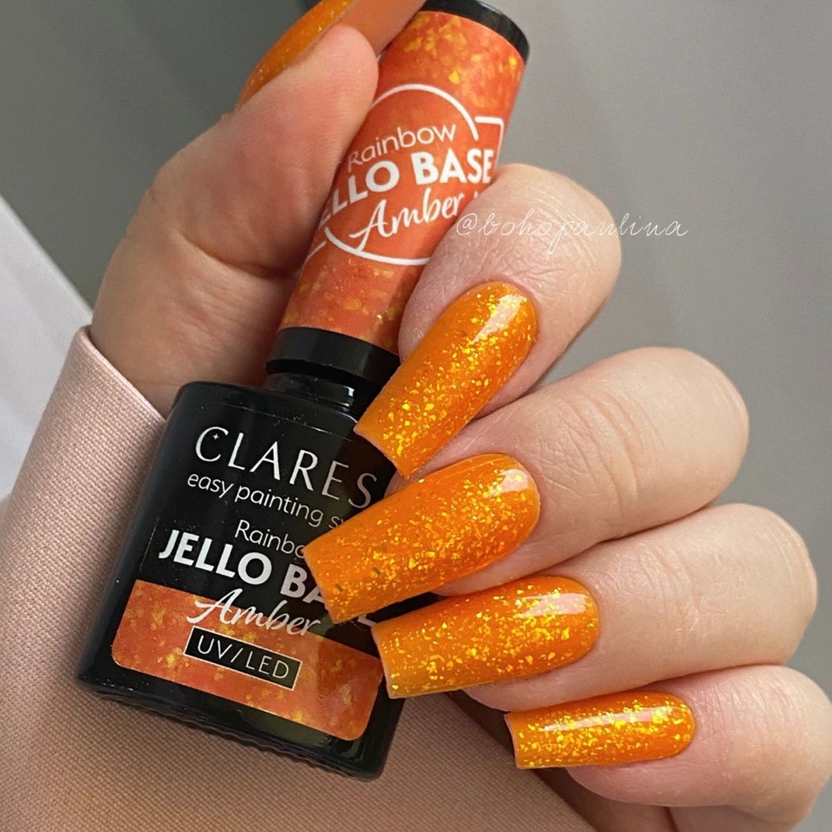 Claresa rainbow jello base coat amber 5ml