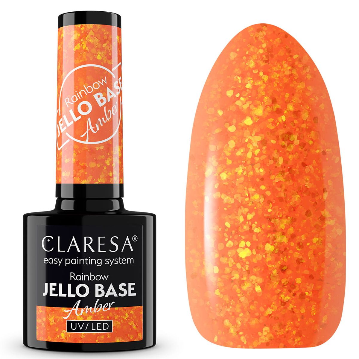 Claresa rainbow jello base coat amber 5ml