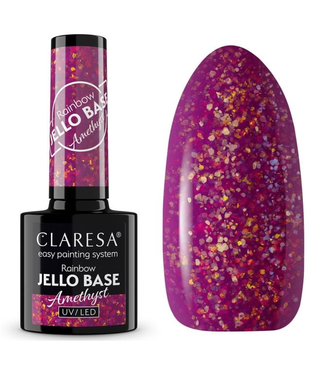 Claresa Rainbow Jello Base Coat Amethyst 5 ml