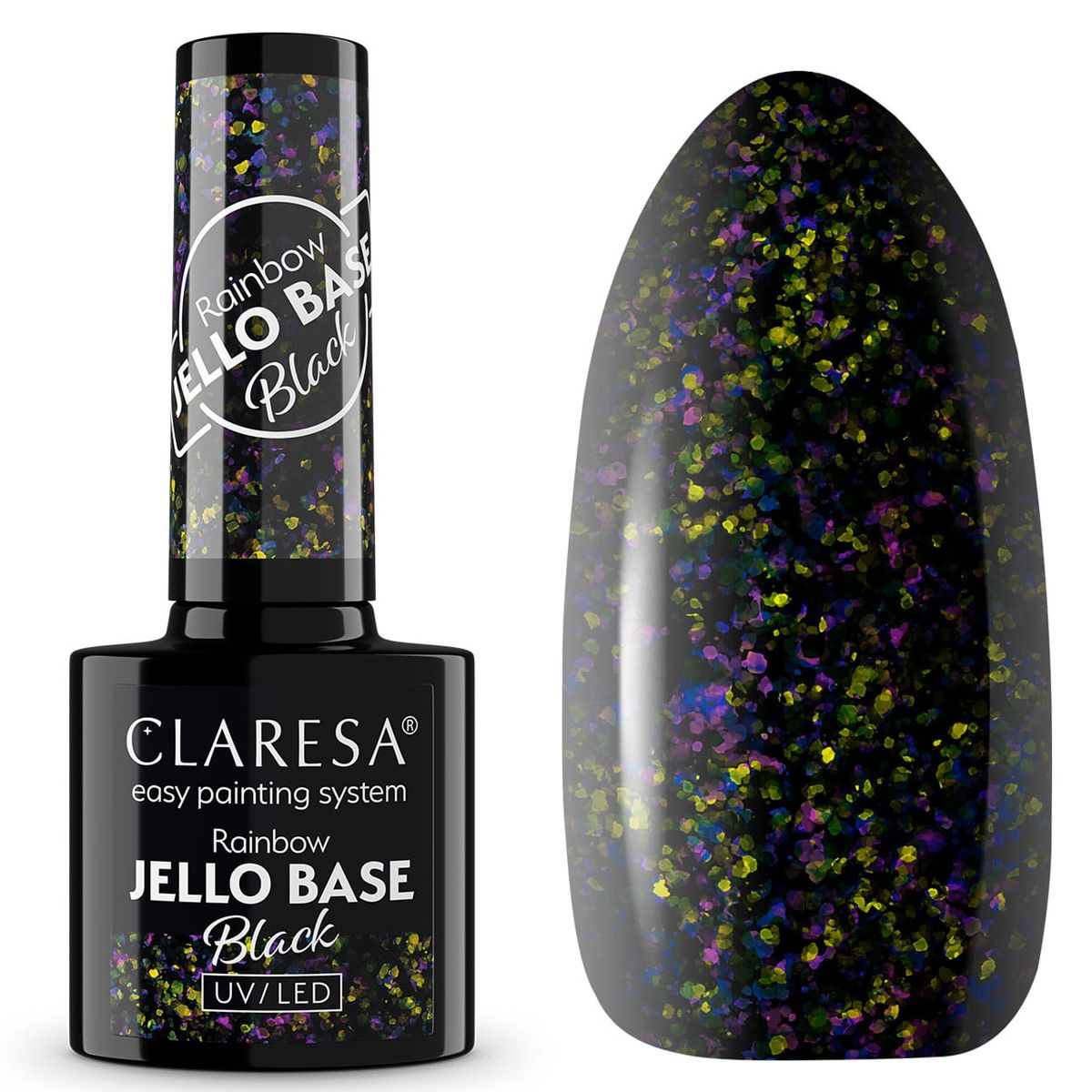 Claresa rainbow jello base coat black 5ml