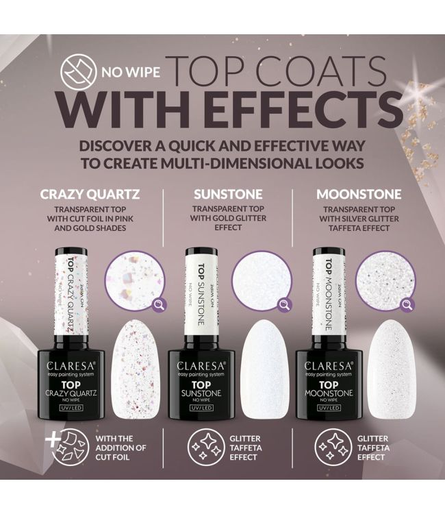 Claresa Top Moonstone pas d'essuyage 5 ml