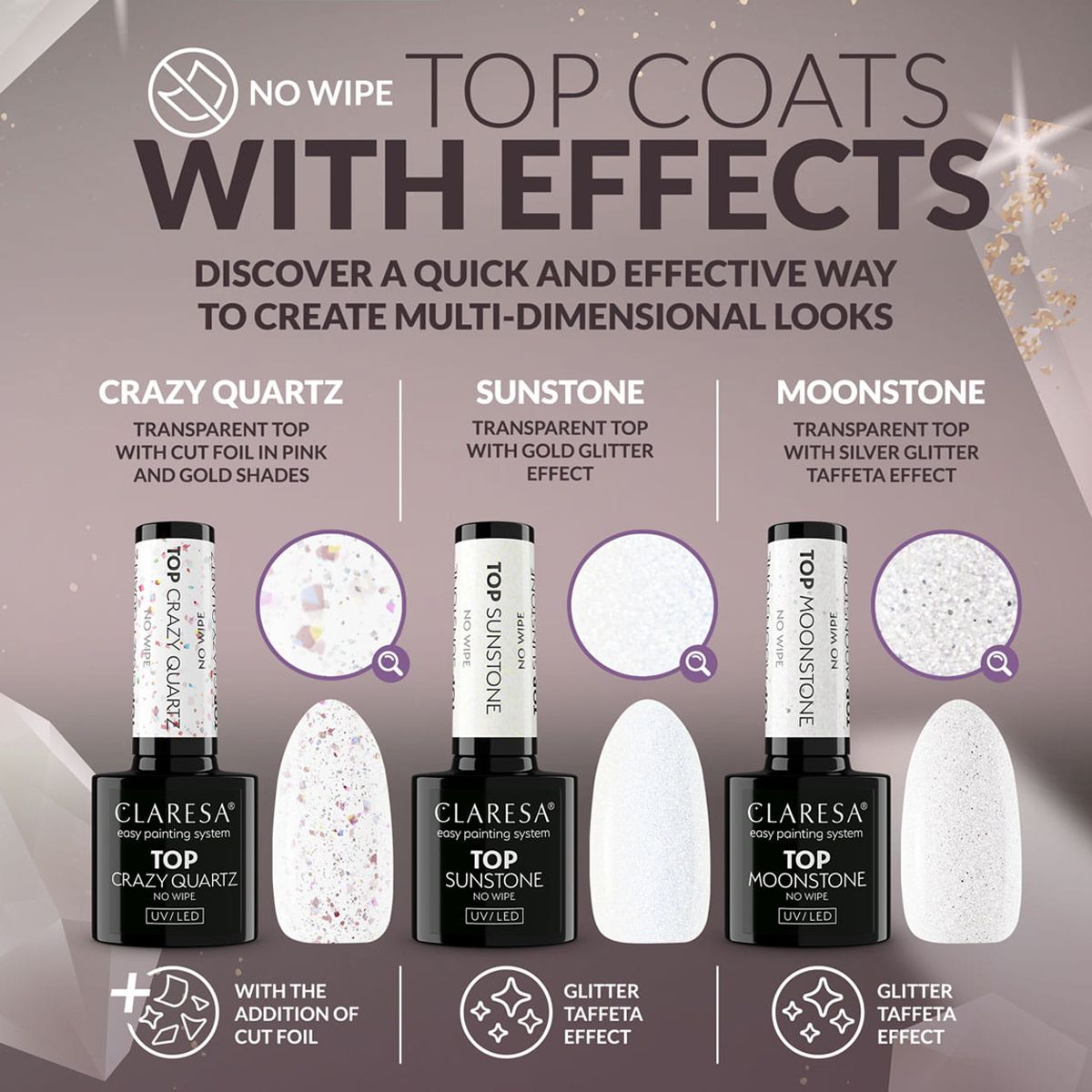 Claresa top moonstone brez brisanja 5 ml