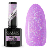 Claresa børste easy gel glitter violet 5ml
