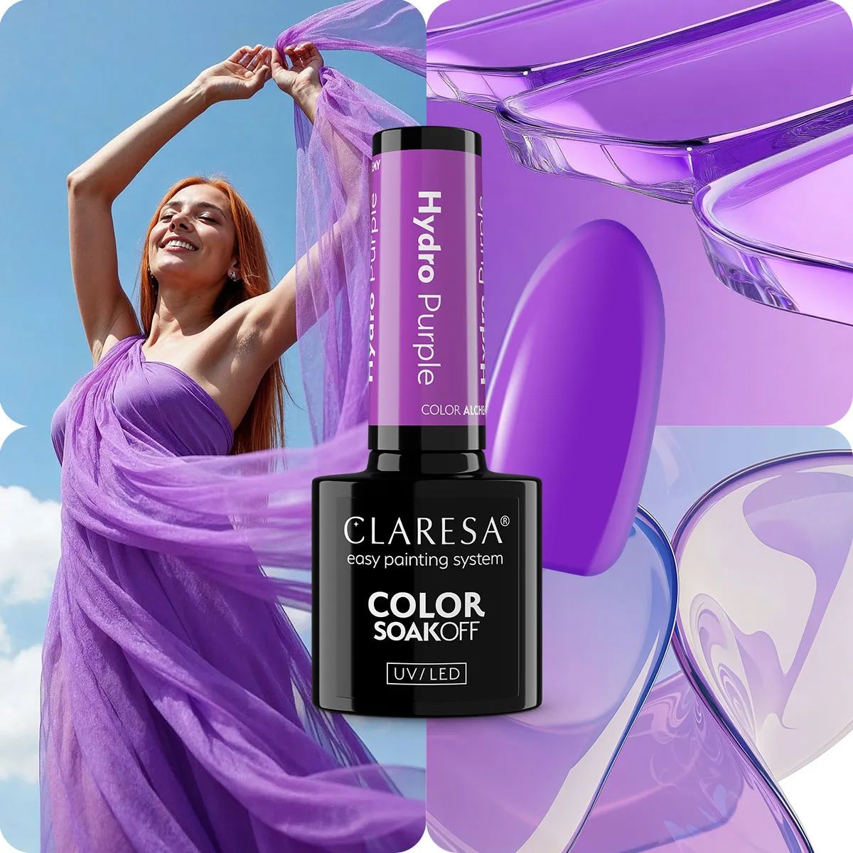 Claresa UV LED Gel Polish 5ml Color Alchemy - Hydro Purple