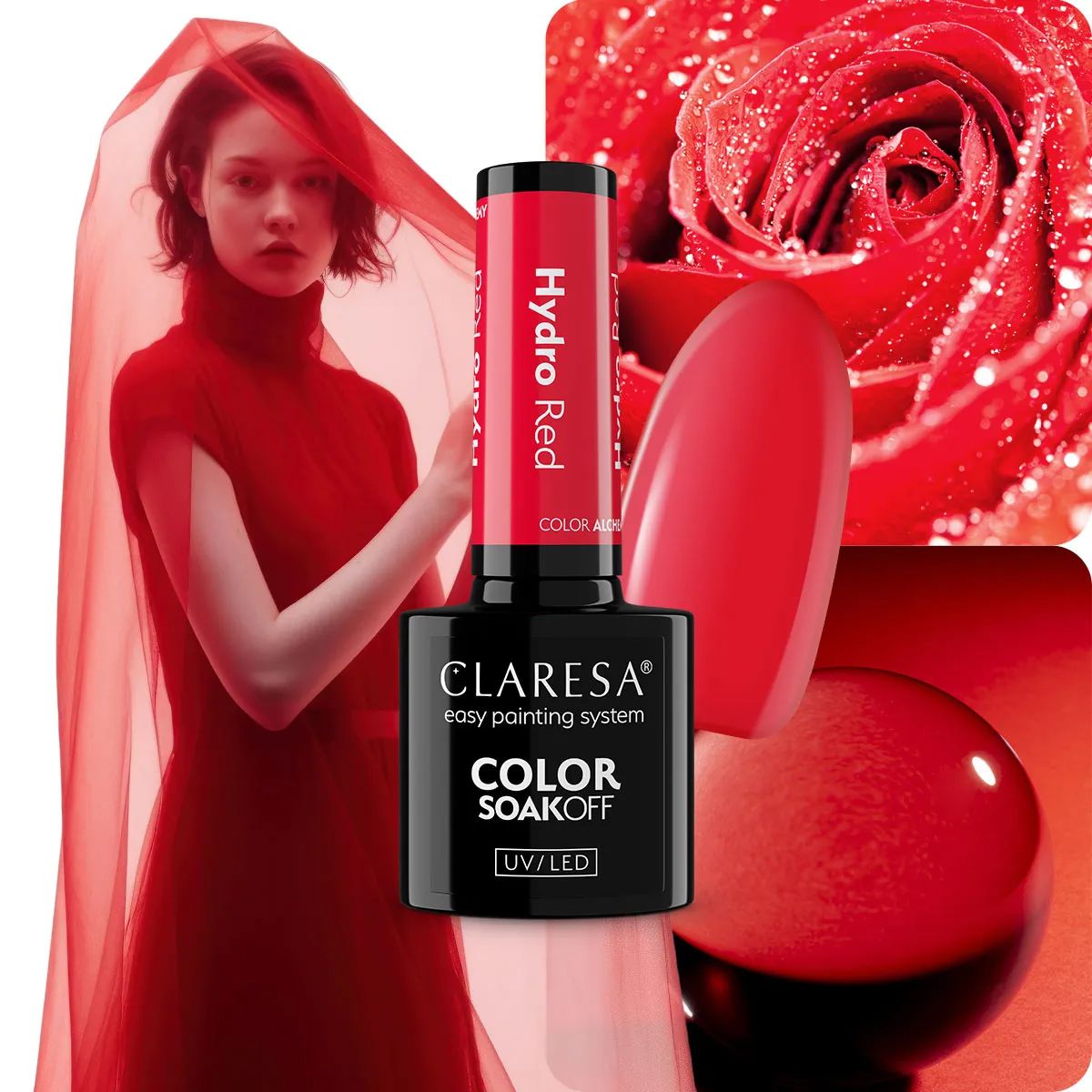 Claresa UV LED Gel Polish 5ml Color Alchemy - Hydro Red