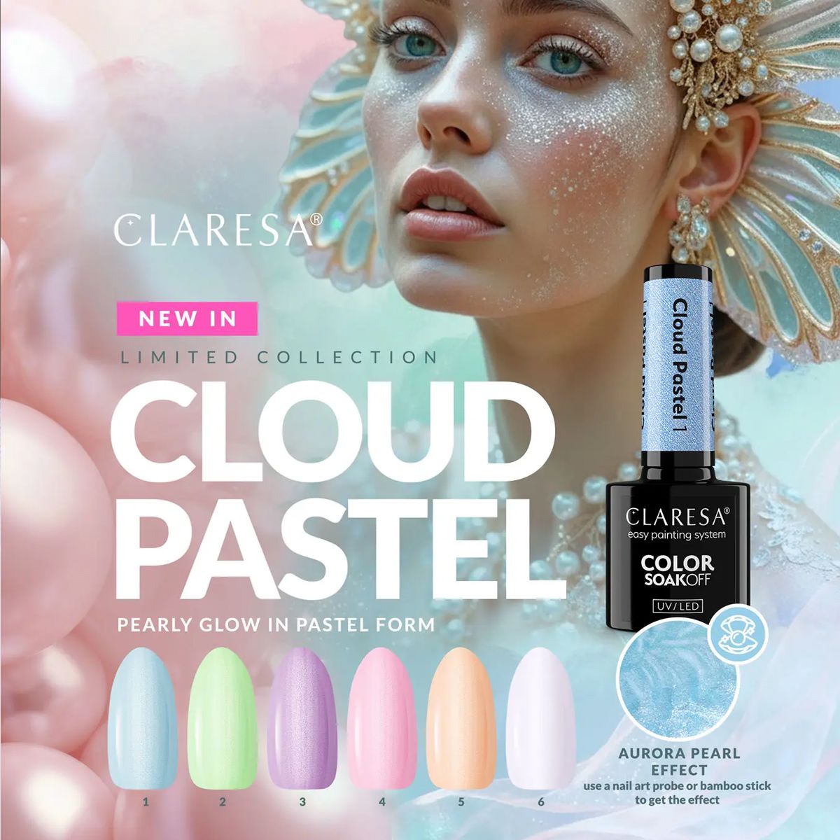 Claresa UV LED Gel Polish 5ml Cloud Pastel 6