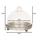 Clayre Eef Stolp 6GL2492 Gray Transparent 16x15 cm