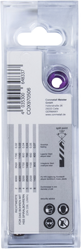 Connex set cobaltboren 2-8mm 6dlg lila - cox970506