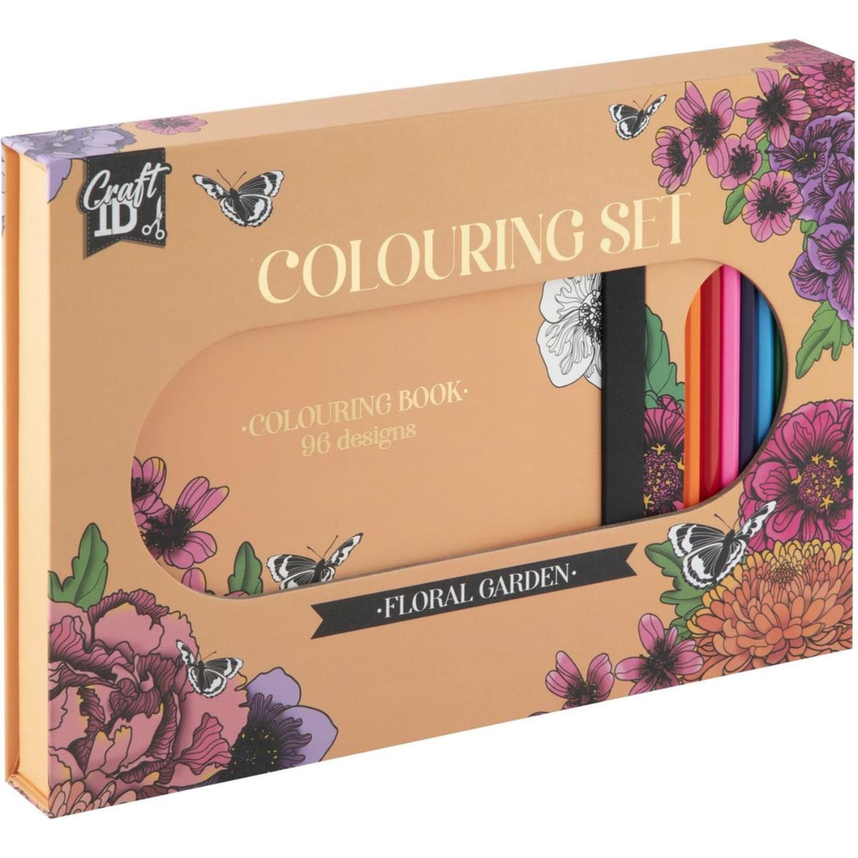 Kreatives Bastelgruppen-Malset Blumen mit 10 Buntstiften