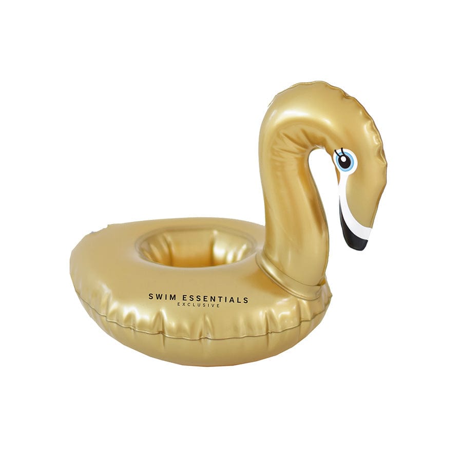 Dreamscape | golden inflatable swan cup holder