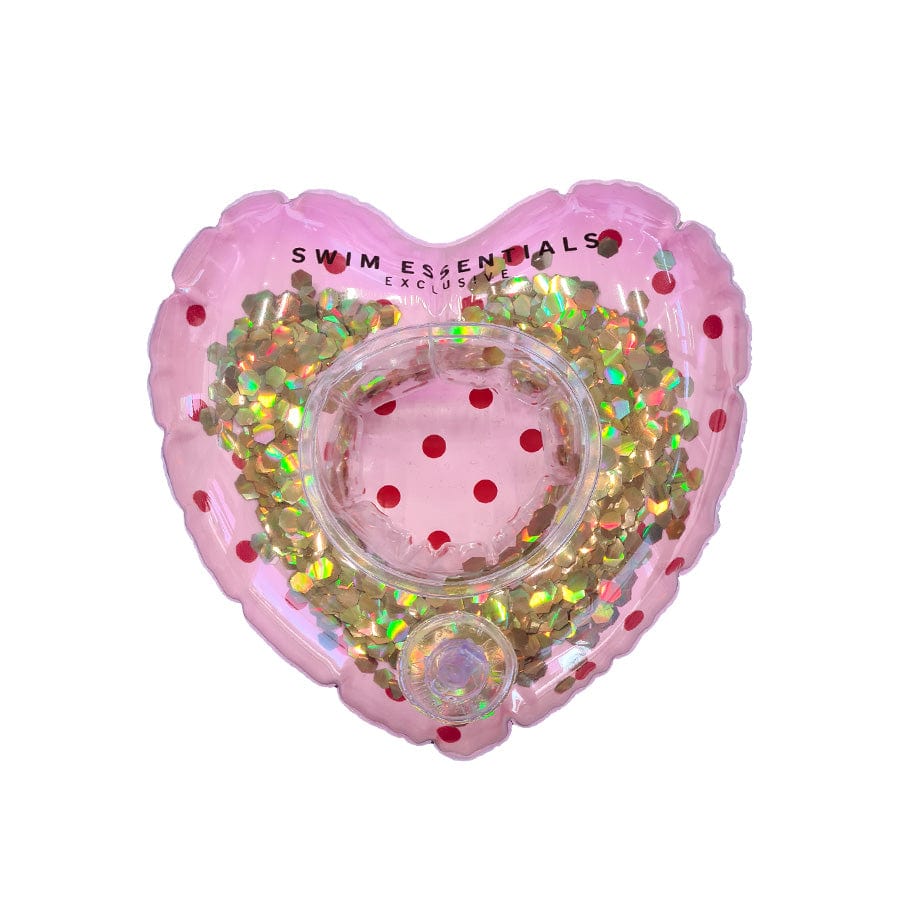 Inflatable cup holder pink heart