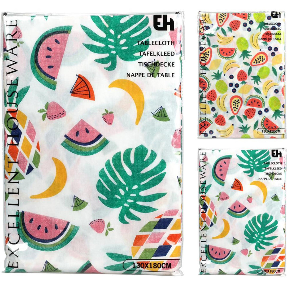 Excellent houseware tafelkleed flanel 130x180cm fruit