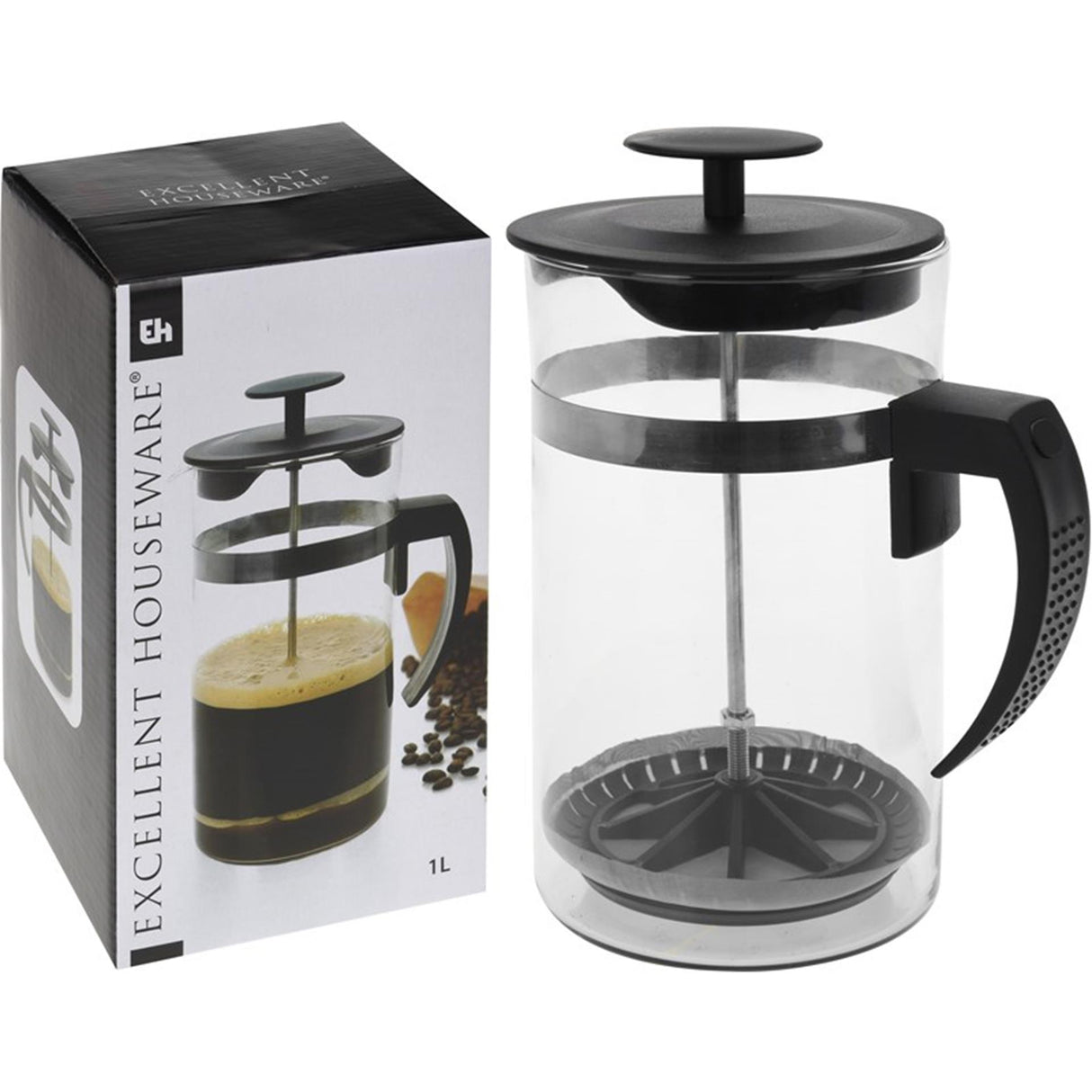 Excellent houseware coffee maker 1l plastic and glass