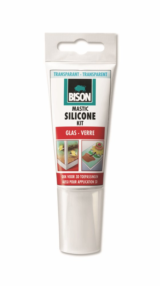 Bison silicone sealant glass transparent tube 60ml*12 nlfr - 6301462 - 6301462