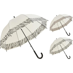 Premiumparts umbrella transparent dome leopard print