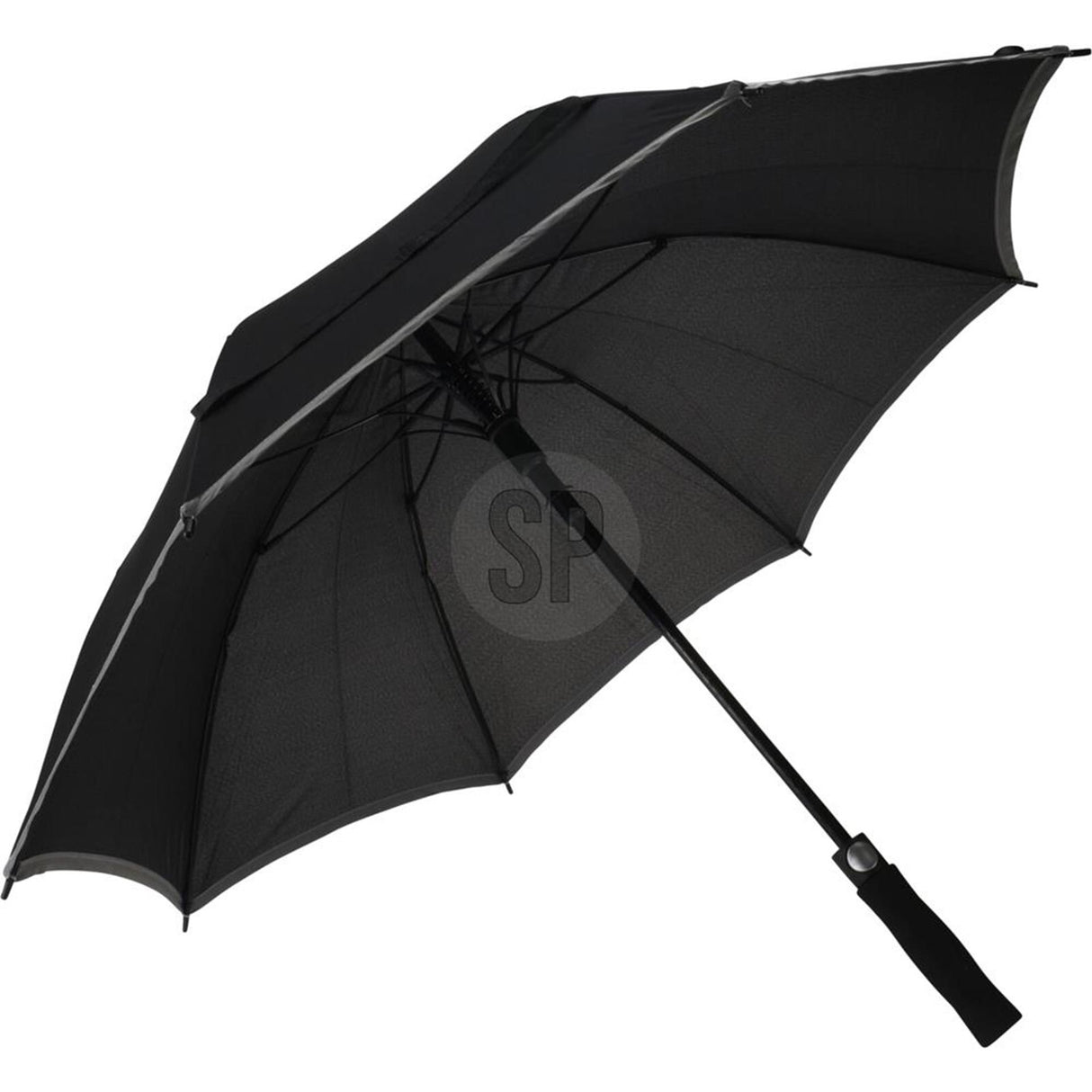 Guarda-chuva Pioneer preto com borda cinza ø104cm