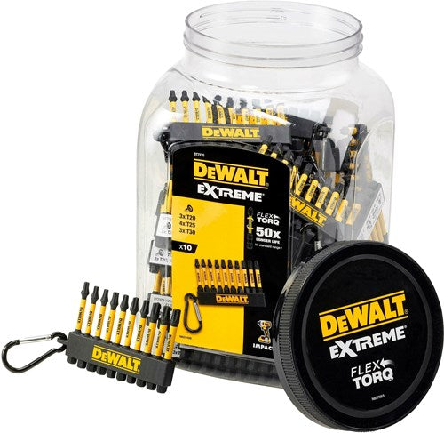 Príslušenstvo Dewalt dt7275-qz súprava skrutkovacích bitov torx s vysokým nárazom | 57 mm | 10-dielna - dt7275-qz