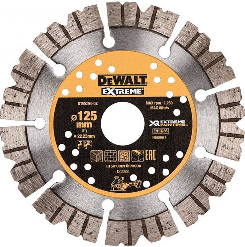 Dewalt accessoires extreme runtime diamantblad | gesegmenteerd | ø125 mm 22.2 mm (dcg200) - dt90294-qz