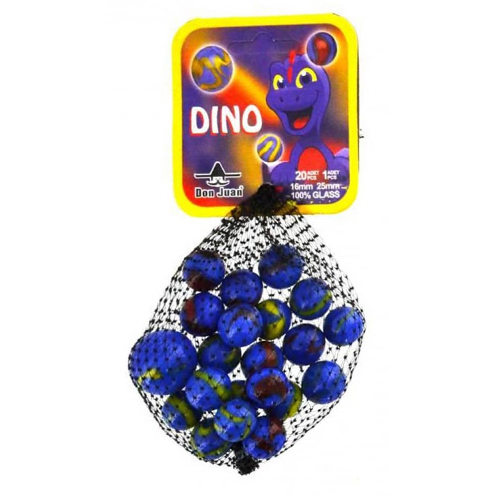 Adic Dino Murmeln 20 klein und 1 Bängel