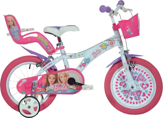 Dino 14 tommer 24 cm jenter knijprem hvit rosa