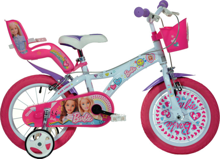 Dino 16 tommer 27 cm jenter knijprem hvit rosa