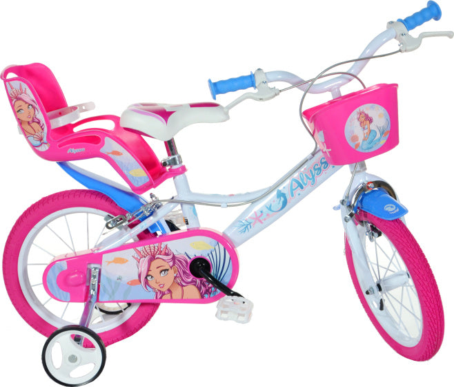 Dino Alyssa 16 tommer 27 cm jenter knijprem hvit rosa