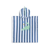 Dino | Blå bomullsstrand Poncho 65 x 65 cm
