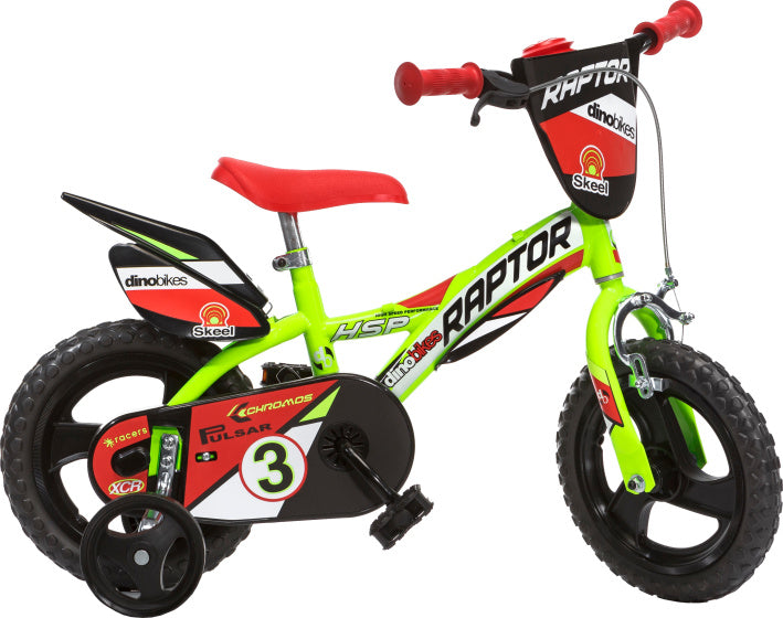 Dino raptor 12 pouces 21 cm garçons thrappes jaune rouge jaune rouge