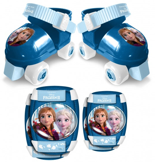 Frozen 2 roller skates with protection girls blue size 23-27