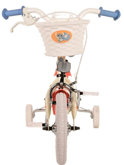 Disney Stitch Children's Bicycle - Girls - 14 Inch - Cream Coral Blue