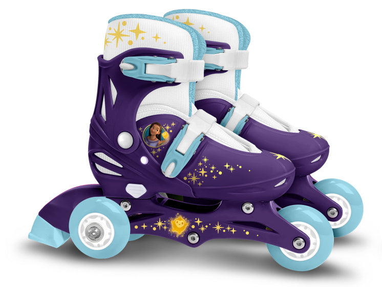 Disney Wish 2 en 1 Tri Inline Skates Semi-SoftBoat Purple Taille 27-30